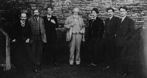 W.B. Yeats con su círculo literario, Sussex, 1914